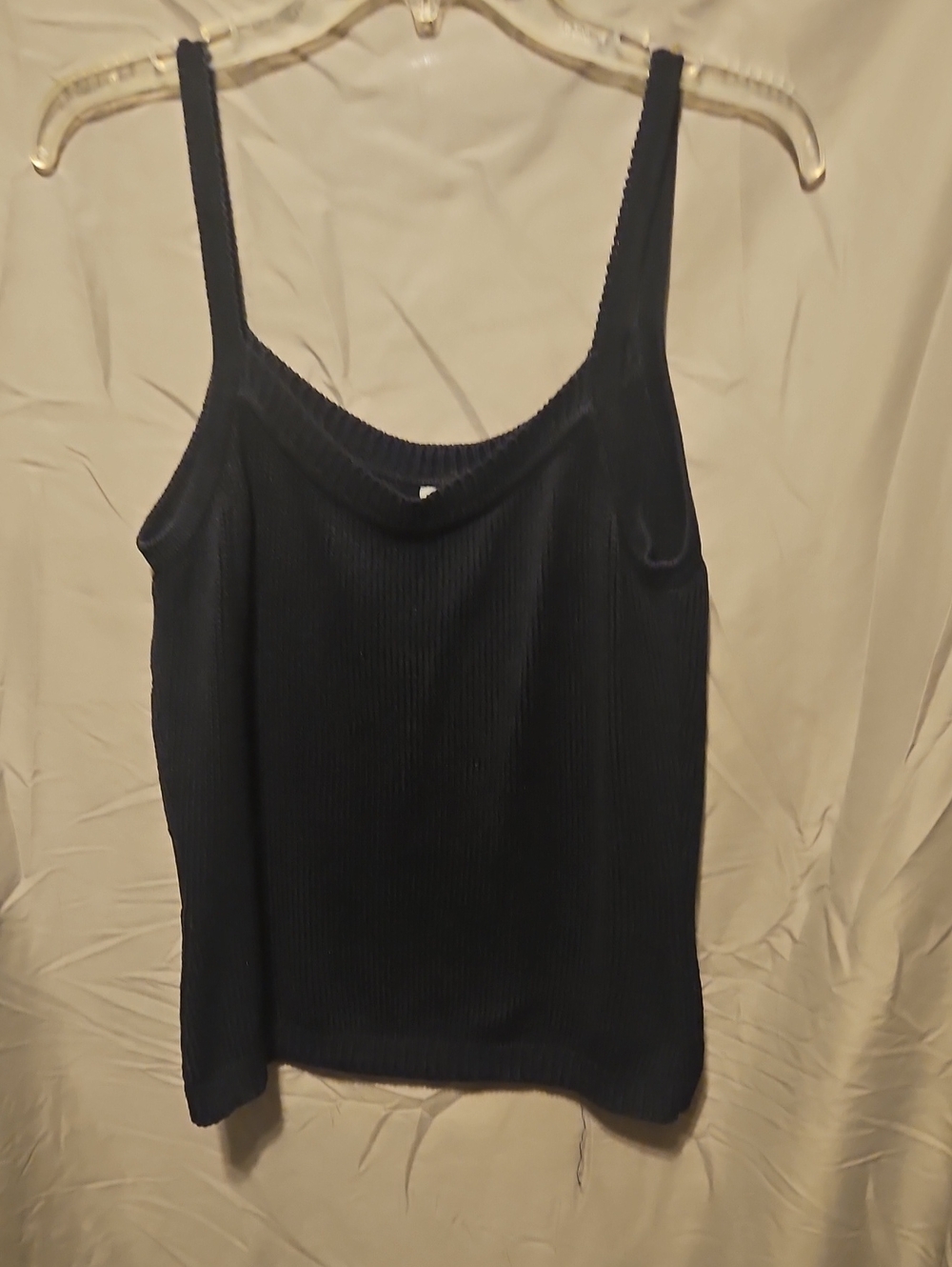 Ann Taylor Black Ribbed Camisole Tank